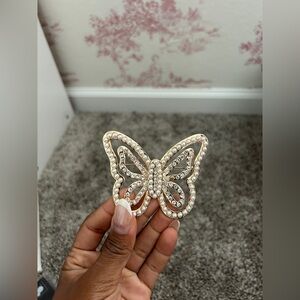 Stoney Clover Lane Elegant Pearl Butterfly Pin Brooch